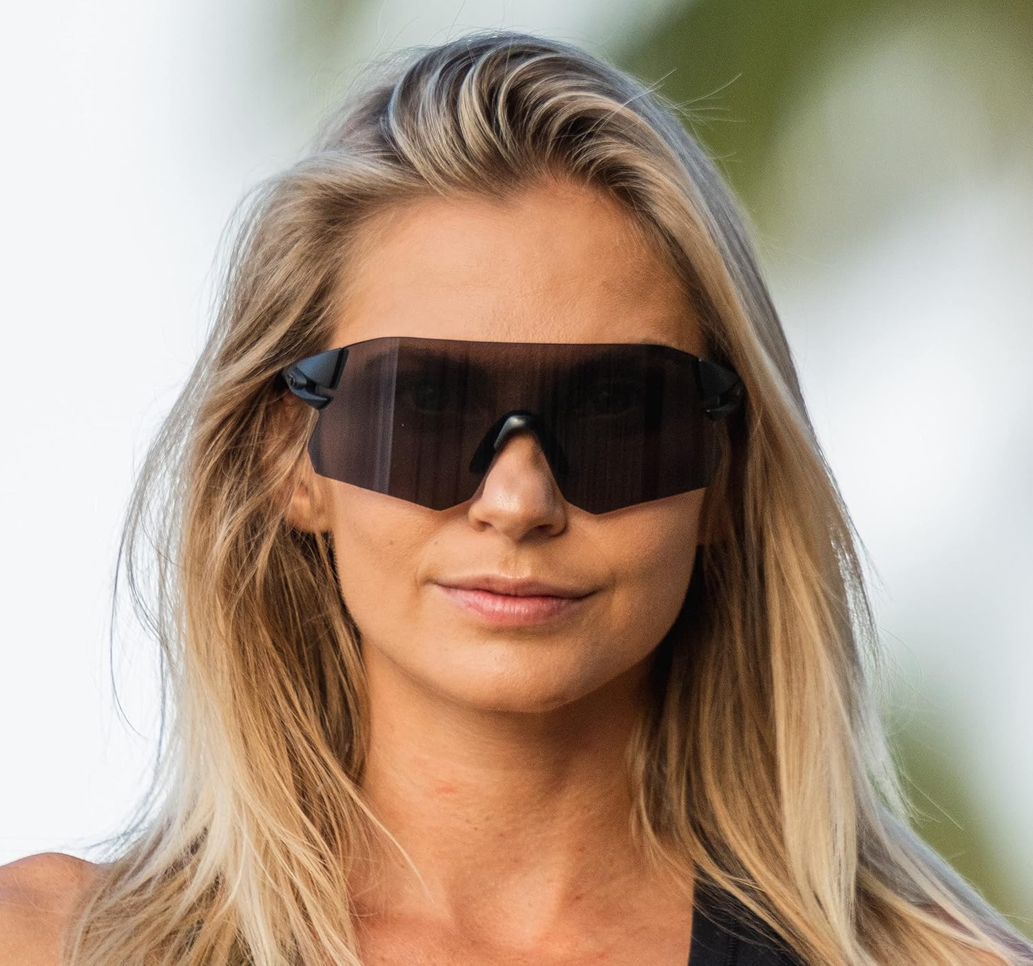 Rail Sport Sunglasses – Ideal For Cycling (Gravel, MTB & Road), Baseball & Softball(Blackout (Smoke/Ac Red/Clear))