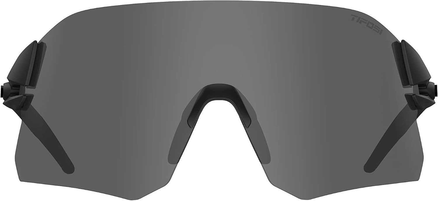 Rail Sport Sunglasses – Ideal For Cycling (Gravel, MTB & Road), Baseball & Softball(Blackout (Smoke/Ac Red/Clear))