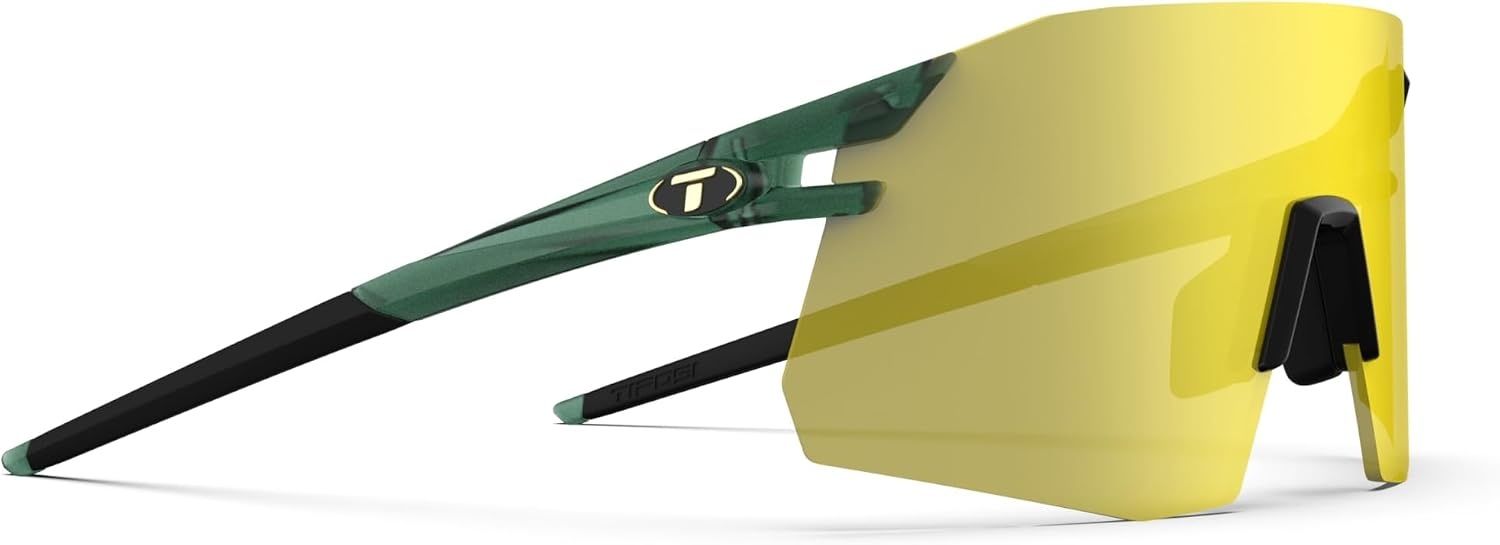 Tifosi Moab XC Rimless Cycling Sunglasses – Running, Pickleball(Forest Vapor (Clarion Yellow/Ac Red/Clear))