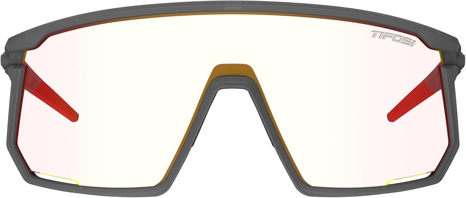 Tifosi Moab Full Frame Cycling Sunglasses – Baseball, Pickleball(Satin Vapor (Clarion Red Fototec))