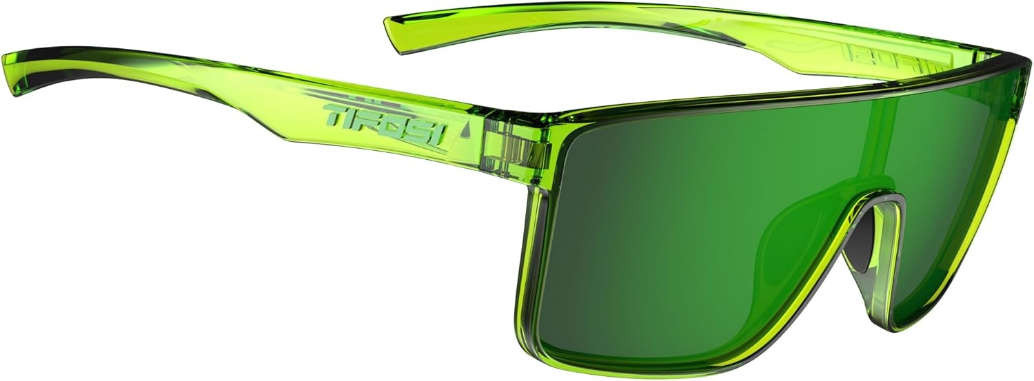 Tifosi Sanctum Sunglasses, Ideal For Cycling, Golf, Hiking, Running, Tennis & Pickleball, Lifestyle(Neon Hyper Lime (Green Mirror With With Anti Reflective Coating (Ar)))