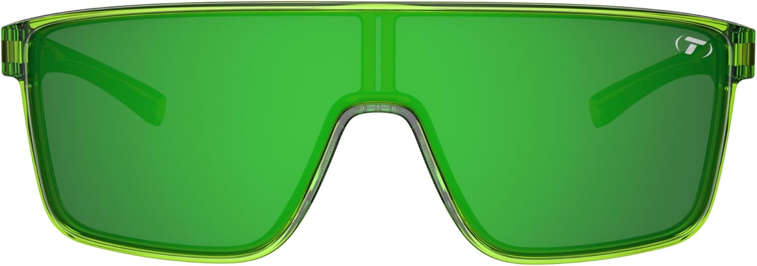 Tifosi Sanctum Sunglasses, Ideal For Cycling, Golf, Hiking, Running, Tennis & Pickleball, Lifestyle(Neon Hyper Lime (Green Mirror With With Anti Reflective Coating (Ar)))