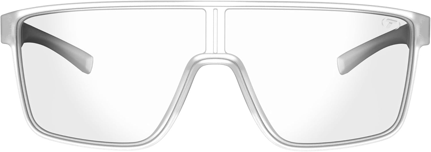 Tifosi Sanctum Sunglasses, Ideal For Cycling, Golf, Hiking, Running, Tennis & Pickleball, Lifestyle(Satin Clear (Clear Lens))