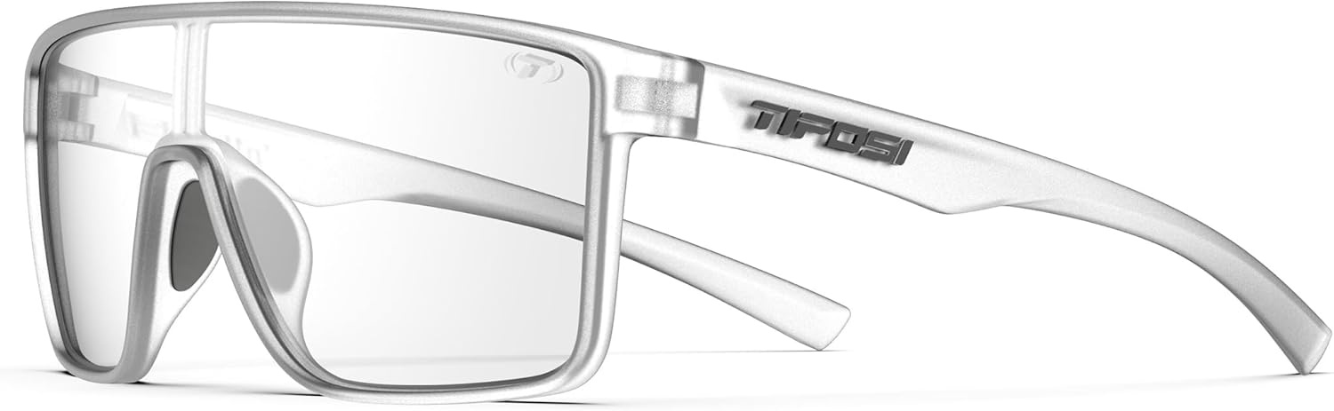 Tifosi Sanctum Sunglasses, Ideal For Cycling, Golf, Hiking, Running, Tennis & Pickleball, Lifestyle(Satin Clear (Clear Lens))