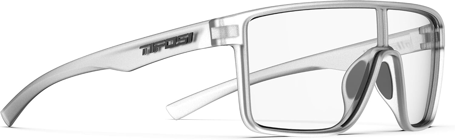 Tifosi Sanctum Sunglasses, Ideal For Cycling, Golf, Hiking, Running, Tennis & Pickleball, Lifestyle(Satin Clear (Clear Lens))