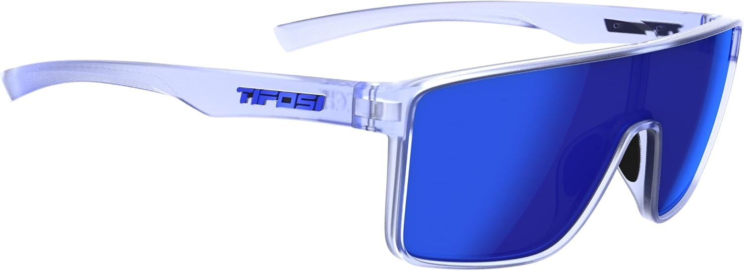 Tifosi Sanctum Sunglasses, Ideal For Cycling, Golf, Hiking, Running, Tennis & Pickleball, Lifestyle(Ice Blue  Cobalt Blue Mirror)
