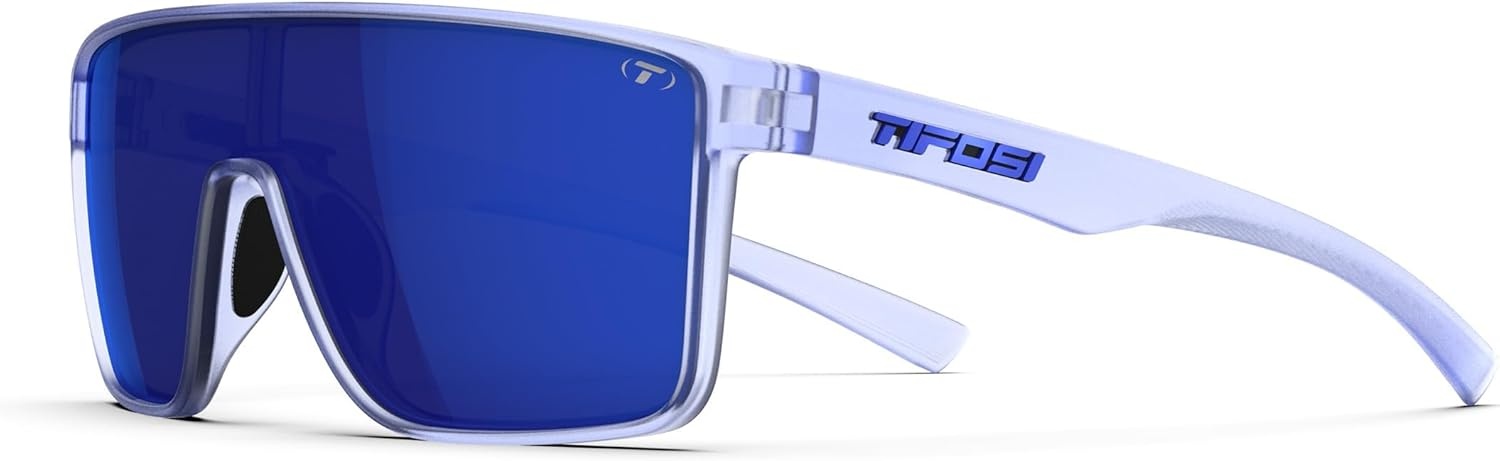 Tifosi Sanctum Sunglasses, Ideal For Cycling, Golf, Hiking, Running, Tennis & Pickleball, Lifestyle(Ice Blue  Cobalt Blue Mirror)