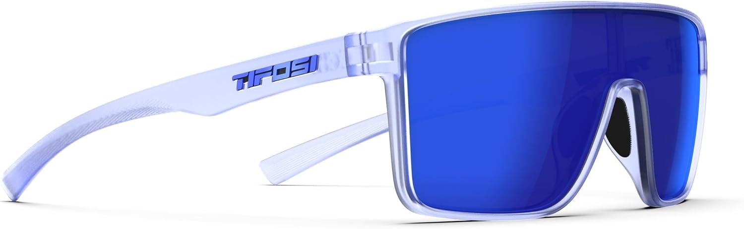Tifosi Sanctum Sunglasses, Ideal For Cycling, Golf, Hiking, Running, Tennis & Pickleball, Lifestyle(Ice Blue  Cobalt Blue Mirror)