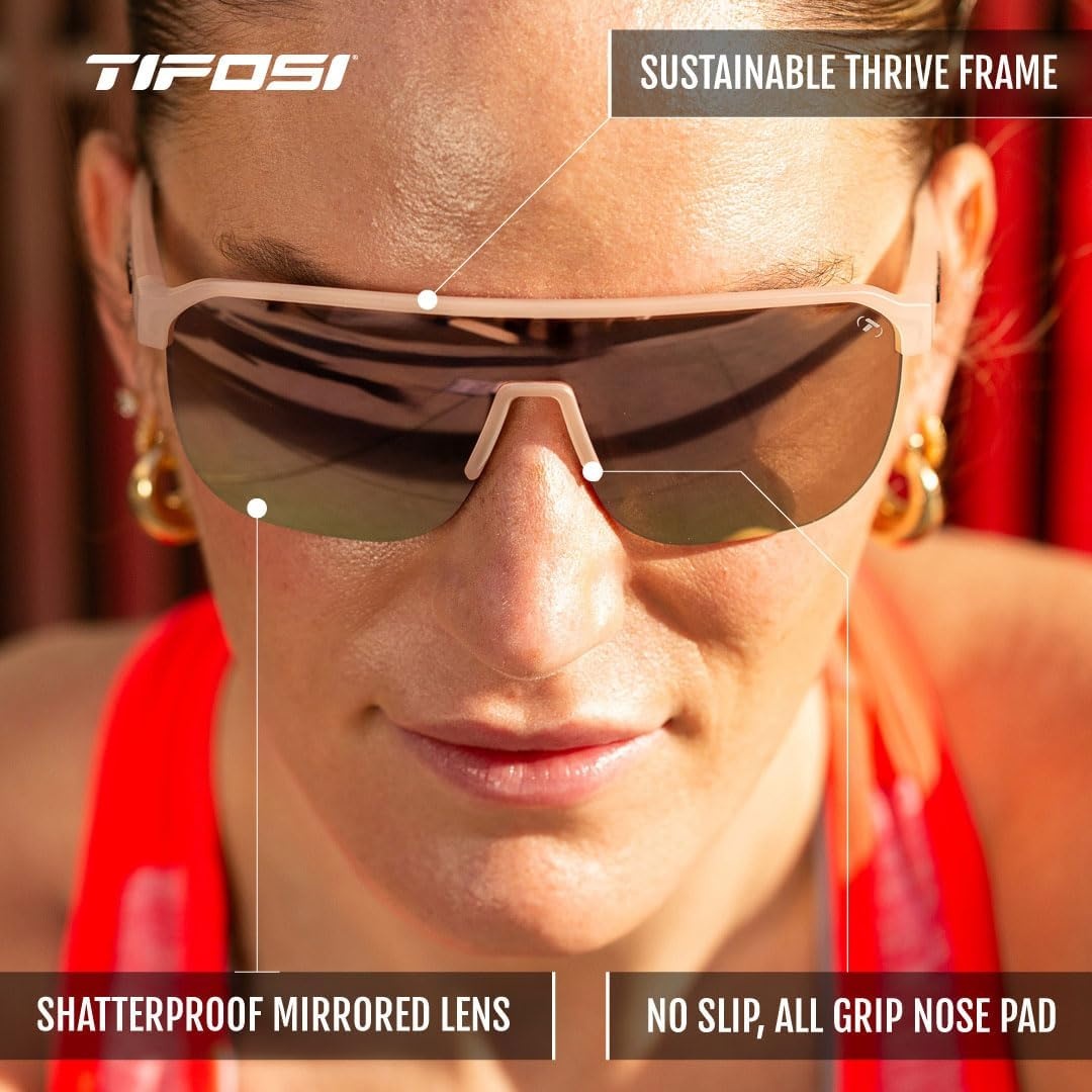 Tifosi Optics Sanctum SL Sunglasses(Frosted Rose (Pink Mirror))