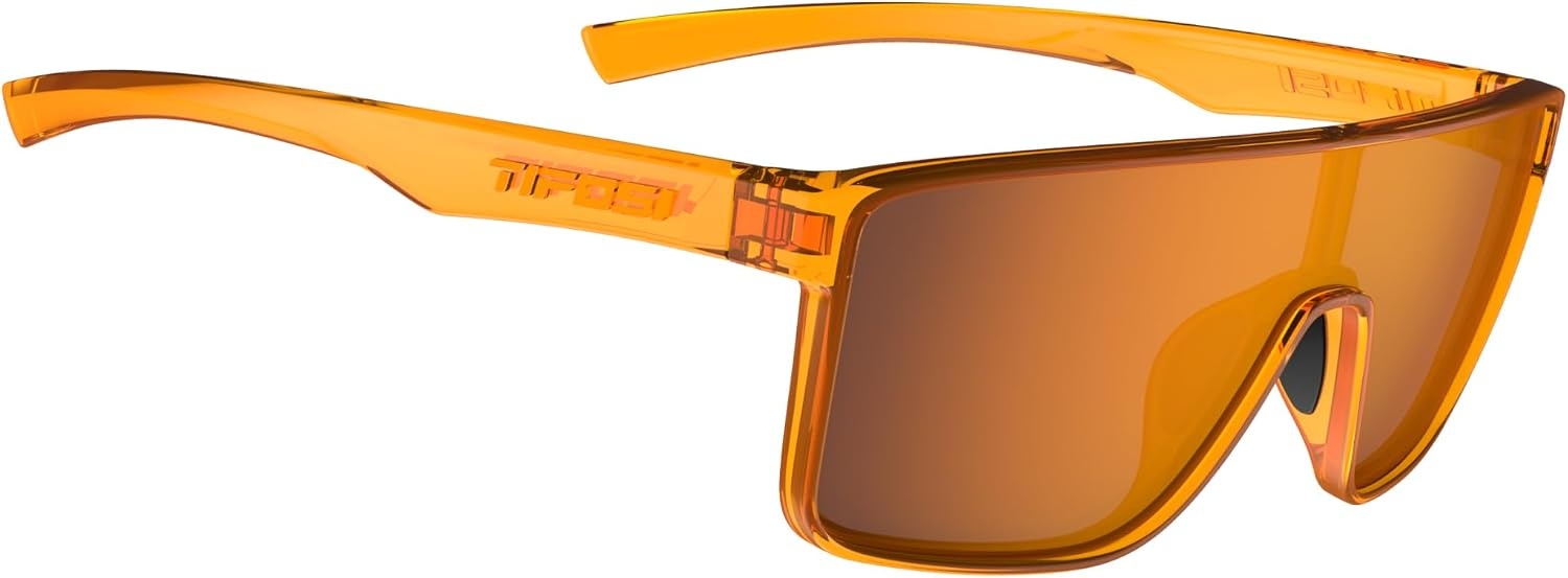Tifosi Sanctum Sunglasses, Ideal For Cycling, Golf, Hiking, Running, Tennis & Pickleball, Lifestyle(Neon Amber Blaze (Atomic Orange Mirror With Anti Reflective Coating (Ar)))