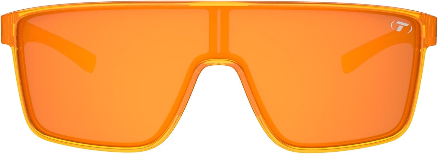 Tifosi Sanctum Sunglasses, Ideal For Cycling, Golf, Hiking, Running, Tennis & Pickleball, Lifestyle(Neon Amber Blaze (Atomic Orange Mirror With Anti Reflective Coating (Ar)))