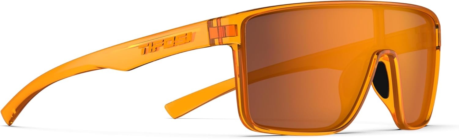 Tifosi Sanctum Sunglasses, Ideal For Cycling, Golf, Hiking, Running, Tennis & Pickleball, Lifestyle(Neon Amber Blaze (Atomic Orange Mirror With Anti Reflective Coating (Ar)))