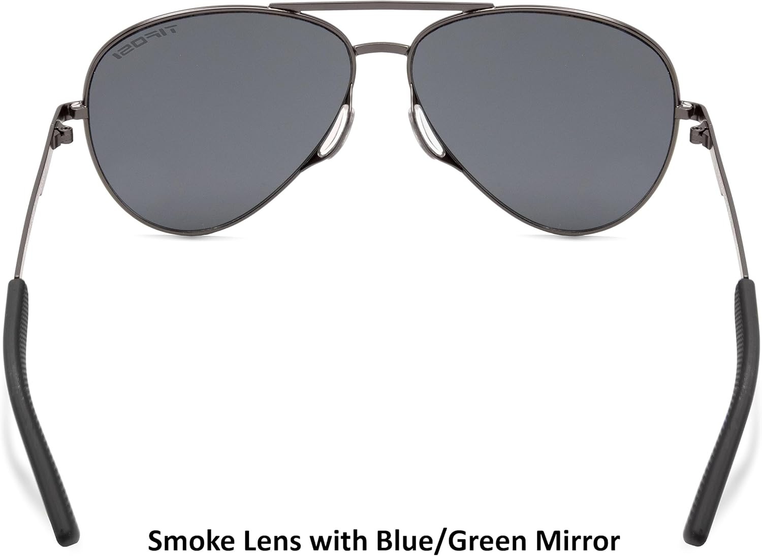 Tifosi Shwae Tangle Free Aviator Sunglasses For Men & Women – Ideal For Flying, Golf, Hiking and Running(Graphite (Smoke Green Lens))
