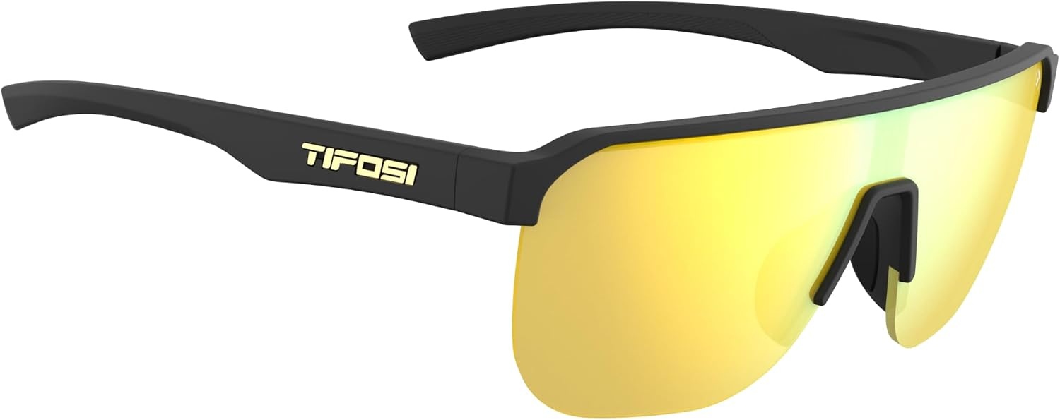 Tifosi Optics Sanctum SL Sunglasses(Matte Black (Smoke Yellow Mirror))