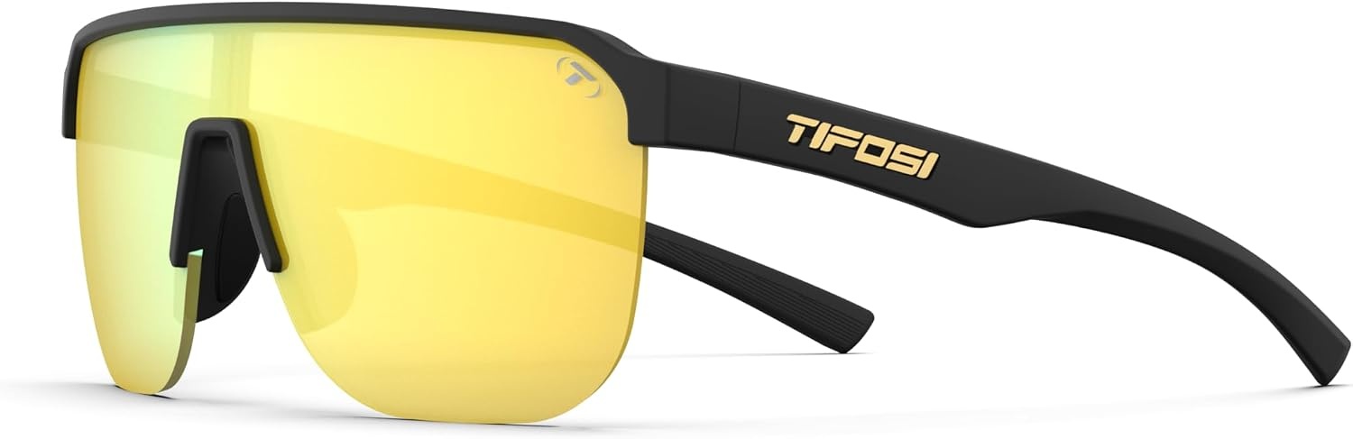 Tifosi Optics Sanctum SL Sunglasses(Matte Black (Smoke Yellow Mirror))