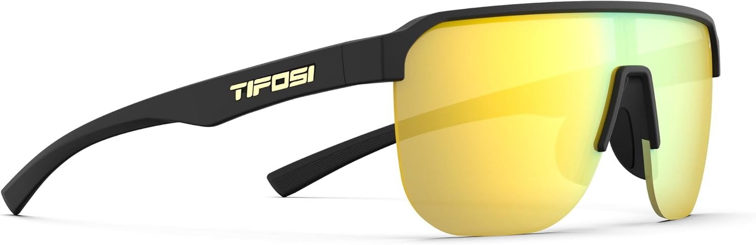 Tifosi Optics Sanctum SL Sunglasses(Matte Black (Smoke Yellow Mirror))