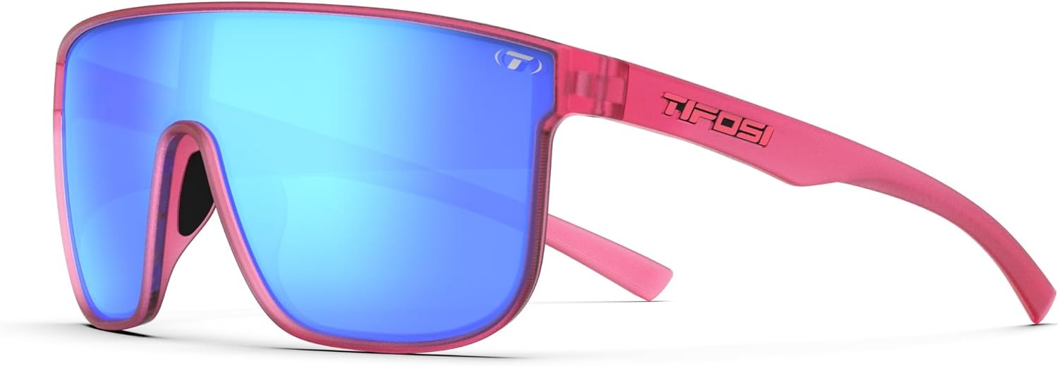 Tifosi Optics Sanctum XL Sunglasses(Matte Crystal Pink (Sky Blue Mirror))