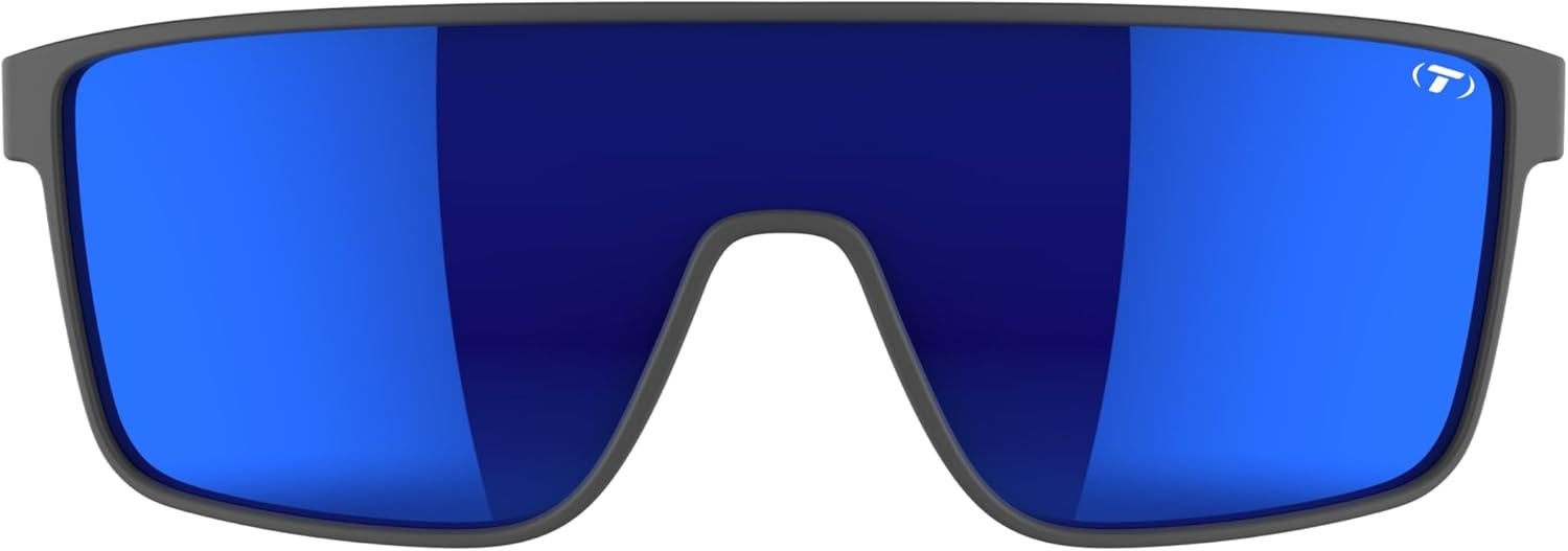 Tifosi Sanctum Sunglasses, Ideal For Cycling, Golf, Hiking, Running, Tennis & Pickleball, Lifestyle(Matte Gunmetal (Cobalt Blue Mirror))