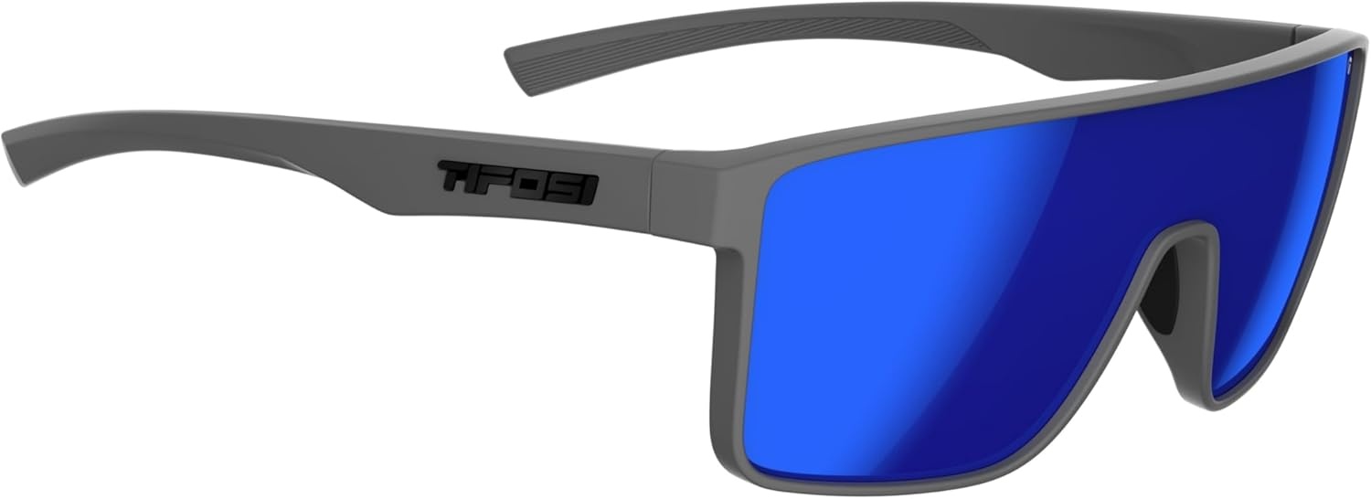 Tifosi Sanctum Sunglasses, Ideal For Cycling, Golf, Hiking, Running, Tennis & Pickleball, Lifestyle(Matte Gunmetal (Cobalt Blue Mirror))