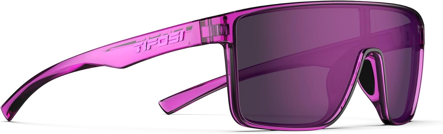 Tifosi Sanctum Sunglasses, Ideal For Cycling, Golf, Hiking, Running, Tennis & Pickleball, Lifestyle(Neon Purple Punch (Purple Mirror With Ar))