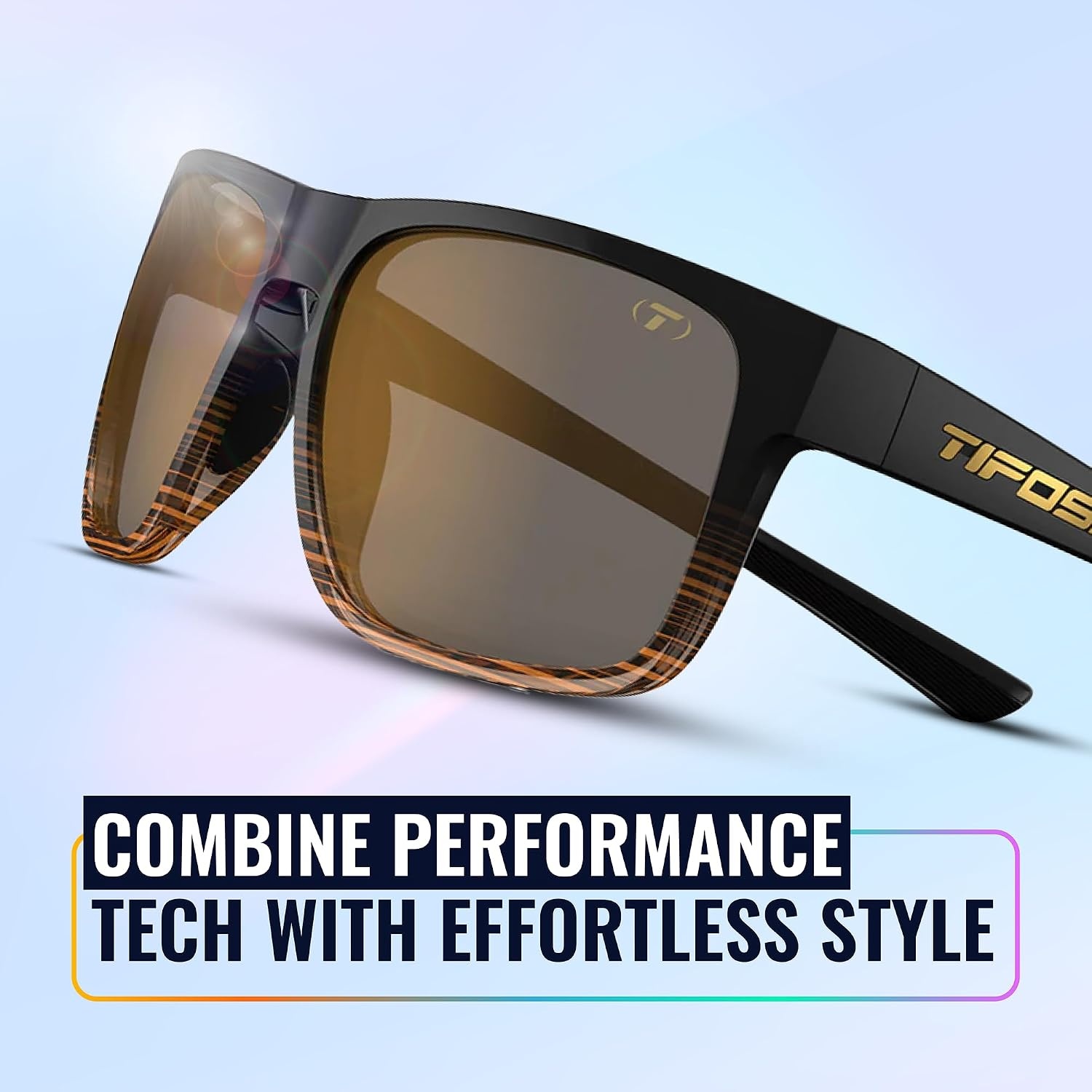 Tifosi Swick Sport Sunglasses – Ideal For Cycling, Golf, Hiking, Pickleball, Running, Tennis and Great Lifestyle Look(Brown Fade/Brown)