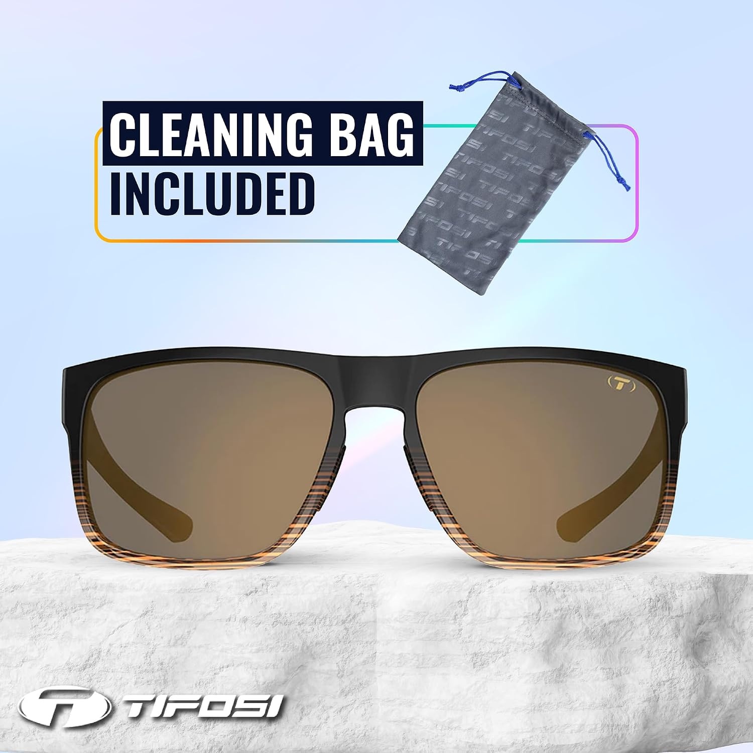 Tifosi Swick Sport Sunglasses – Ideal For Cycling, Golf, Hiking, Pickleball, Running, Tennis and Great Lifestyle Look(Brown Fade/Brown)