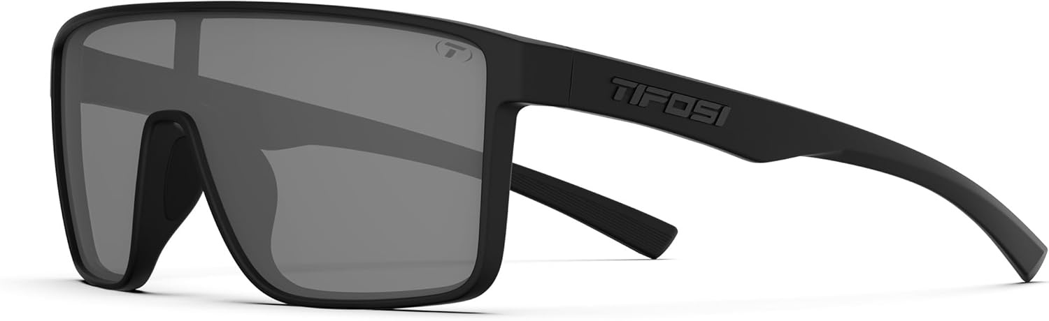 Tifosi Sanctum Sunglasses, Ideal For Cycling, Golf, Hiking, Running, Tennis & Pickleball, Lifestyle(Blackout (Smoke))