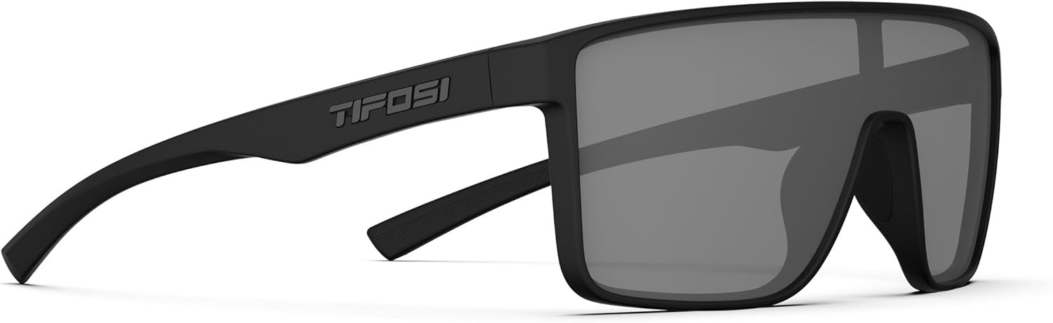 Tifosi Sanctum Sunglasses, Ideal For Cycling, Golf, Hiking, Running, Tennis & Pickleball, Lifestyle(Blackout (Smoke))