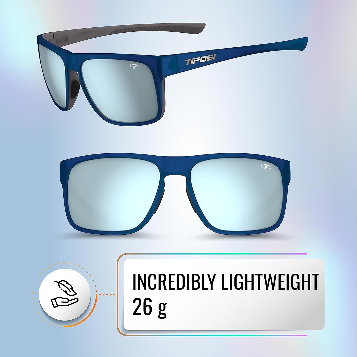 Tifosi Swick Sport Sunglasses – Ideal For Cycling, Golf, Hiking, Pickleball, Running, Tennis and Great Lifestyle Look(Midnight Navy/Smoke Bright Blue)