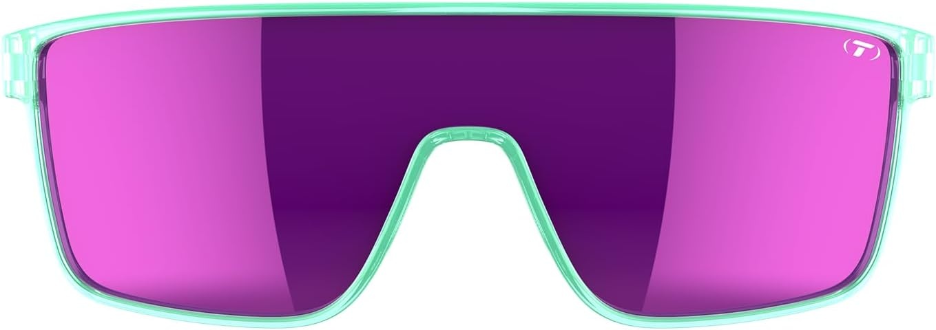 Tifosi Sanctum Sunglasses, Ideal For Cycling, Golf, Hiking, Running, Tennis & Pickleball, Lifestyle(Aqua Shimmer (Rose Mirror))