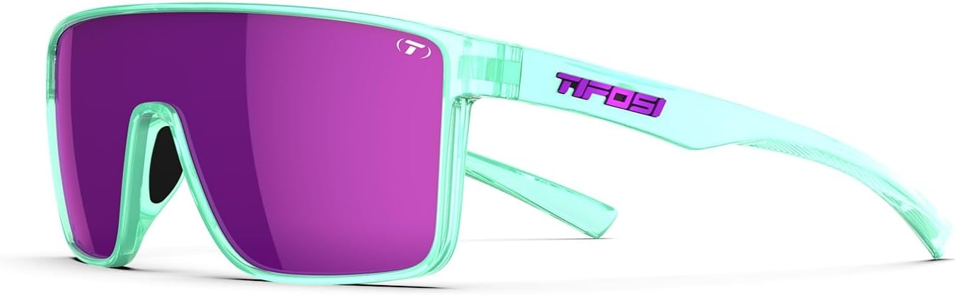 Tifosi Sanctum Sunglasses, Ideal For Cycling, Golf, Hiking, Running, Tennis & Pickleball, Lifestyle(Aqua Shimmer (Rose Mirror))