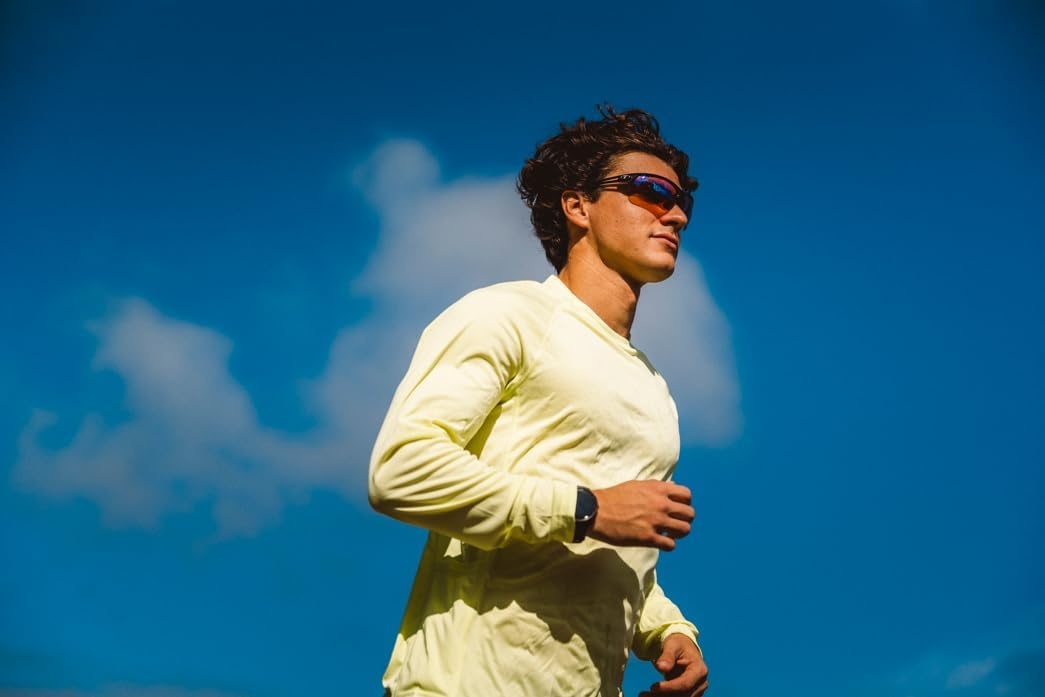 Tifosi Optics Navar Sport Sunglasses – Ideal For Golf, Pickleball, Running & Tennis. Vented Lenses Prevent Fogging(Satin Vapor  Ac Red)