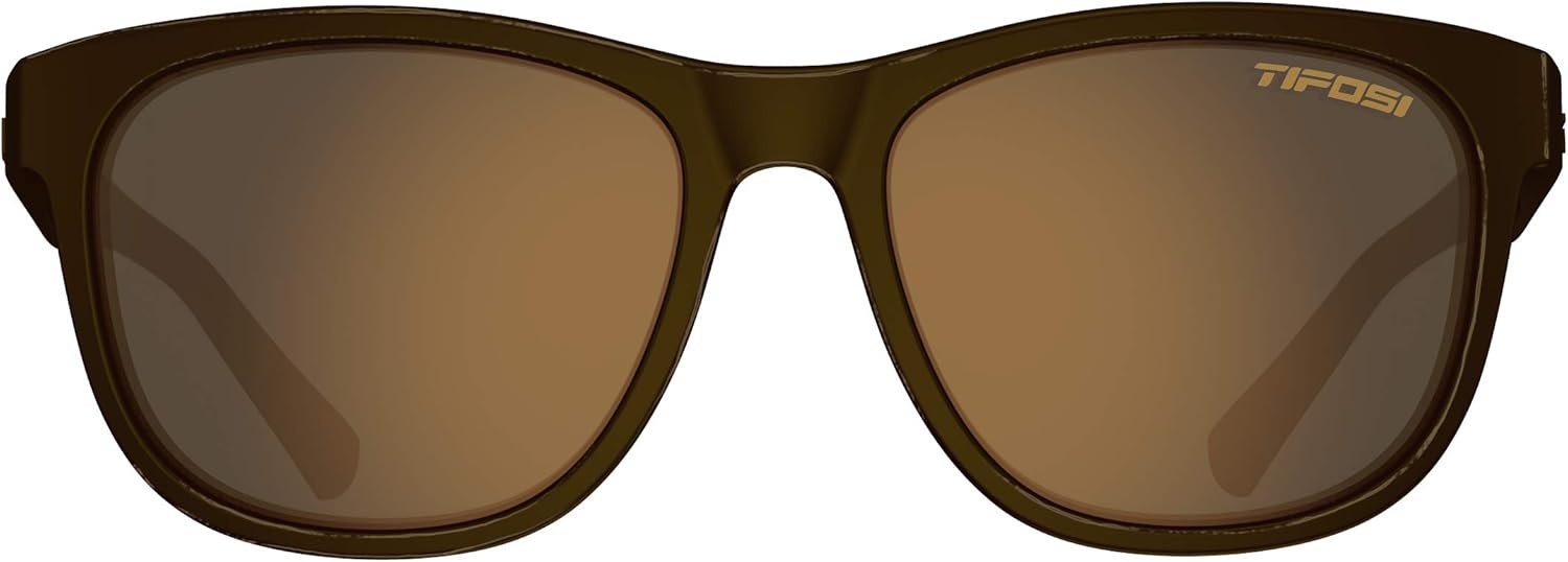 Tifosi Swick Sport Sunglasses – Ideal For Cycling, Golf, Hiking, Pickleball, Running, Tennis and Great Lifestyle Look(Distressed Bronze/Brown Polarized)