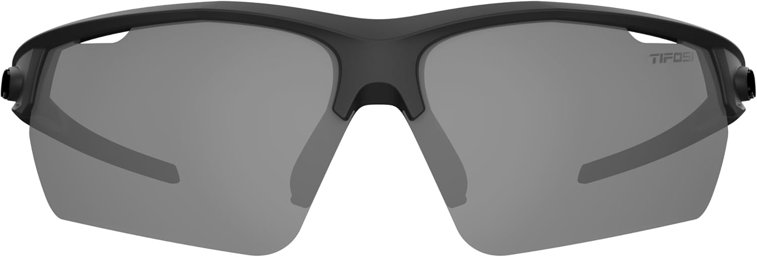 Tifosi Optics Navar FC Full Coverage Sport Sunglasses – Ideal For Golf, Pickleball, Running & Tennis. Vented Lenses(Blackout  Smoke)