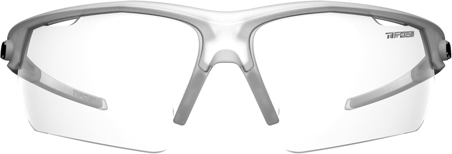 Tifosi Optics Navar FC Full Coverage Sport Sunglasses – Ideal For Golf, Pickleball, Running & Tennis. Vented Lenses(Satin Clear  Clear)