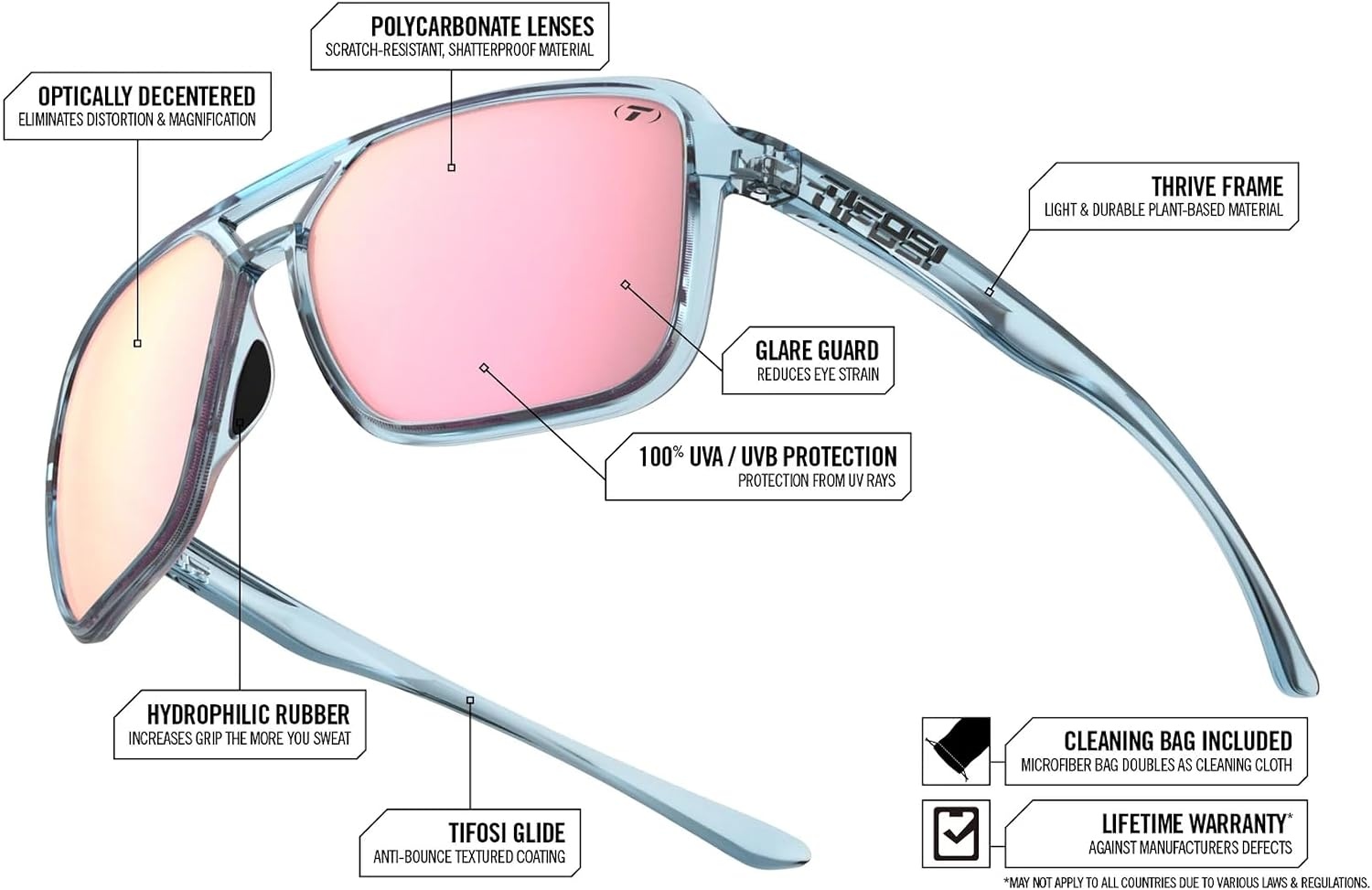 Tifosi Optics Salto Sunglasses(Blackout (Smoke Red Mirror))