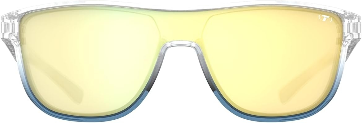 Tifosi Sizzle Tangle Free Sport Sunglasses – Ideal For Running, Cycling, Golf, Pickleball, Tennis and Trendy Lifestyle Look(Frost Blue (Smoke Yellow Lens))