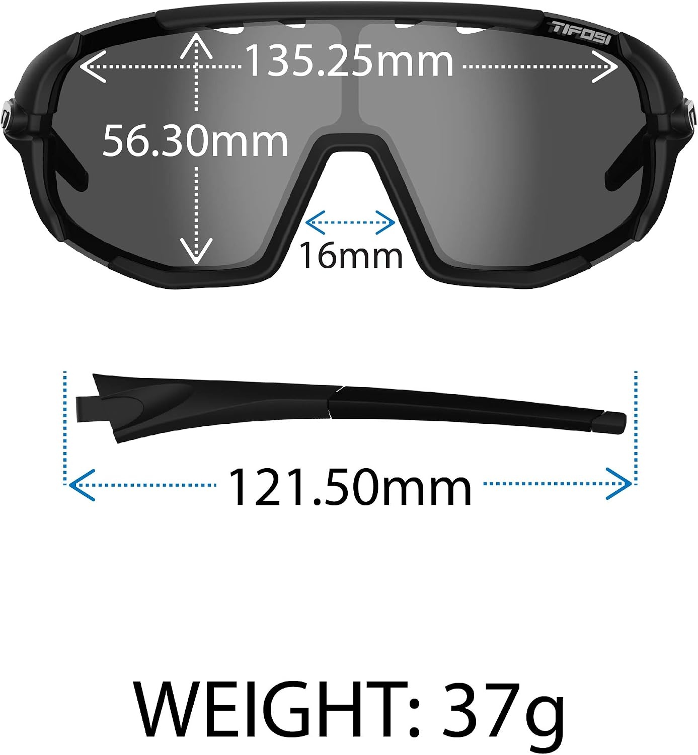 Tifosi Sledge(Matte White (Smoke/Ac Red/Clear Lenses))