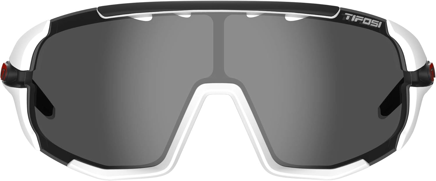 Tifosi Sledge(Matte White (Smoke/Ac Red/Clear Lenses))