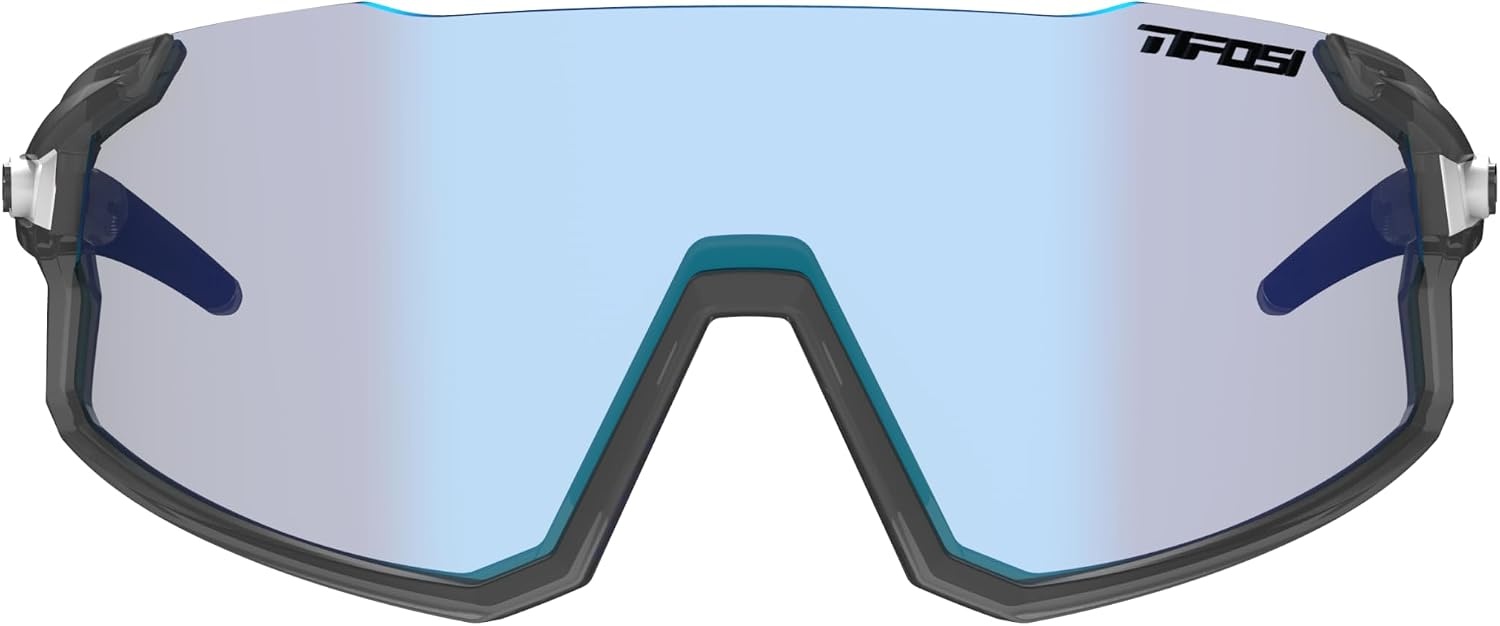 Tifosi Optics Stash Sunglasses – Ideal For Cycling (Gravel, MTB & Road), Baseball, Softball & Pickleball(Matte Smoke (Clarion Blue Fototec))