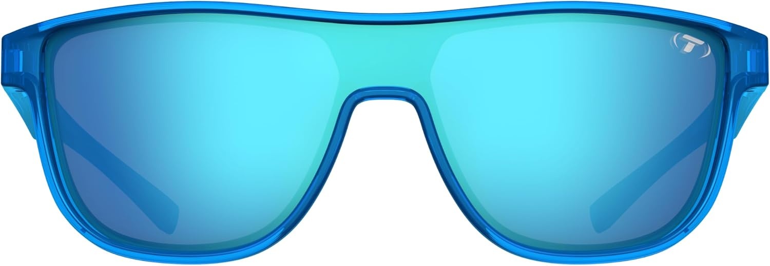 Tifosi Sizzle Tangle Free Sport Sunglasses – Ideal For Running, Cycling, Golf, Pickleball, Tennis and Trendy Lifestyle Look(Neon Electric Blue (Sky Blue Mirror Lens With Ar))