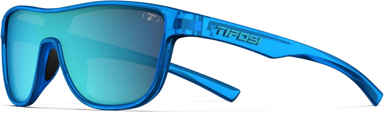 Tifosi Sizzle Tangle Free Sport Sunglasses – Ideal For Running, Cycling, Golf, Pickleball, Tennis and Trendy Lifestyle Look(Neon Electric Blue (Sky Blue Mirror Lens With Ar))