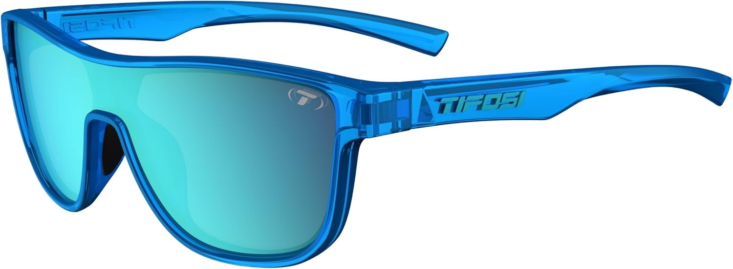 Tifosi Sizzle Tangle Free Sport Sunglasses – Ideal For Running, Cycling, Golf, Pickleball, Tennis and Trendy Lifestyle Look(Neon Electric Blue (Sky Blue Mirror Lens With Ar))