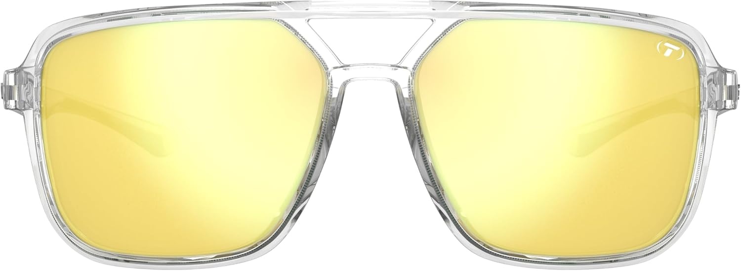 Tifosi Optics Salto Sunglasses(Crystal Clear (Smoke Yellow Mirror))