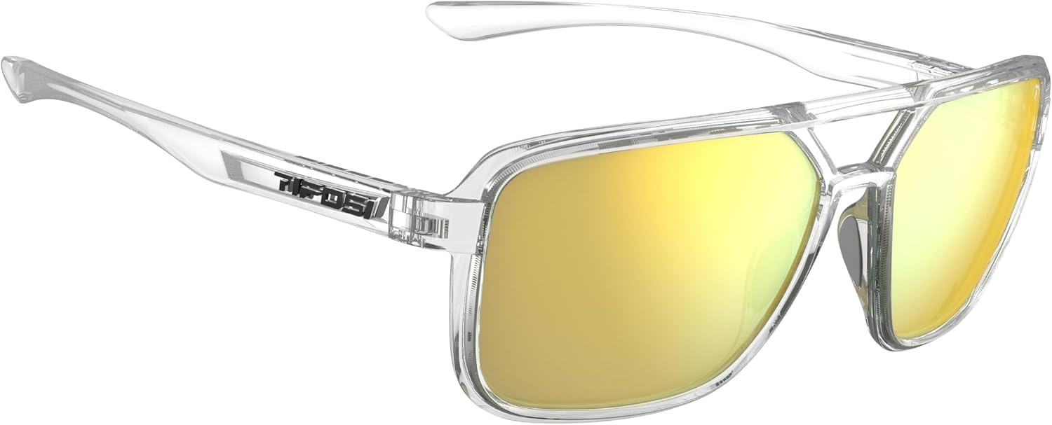 Tifosi Optics Salto Sunglasses(Crystal Clear (Smoke Yellow Mirror))