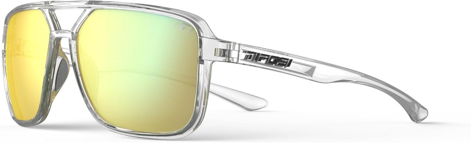 Tifosi Optics Salto Sunglasses(Crystal Clear (Smoke Yellow Mirror))