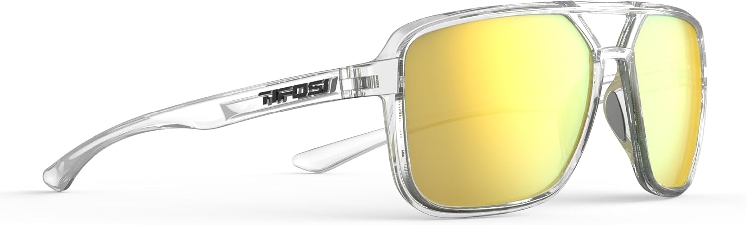 Tifosi Optics Salto Sunglasses(Crystal Clear (Smoke Yellow Mirror))