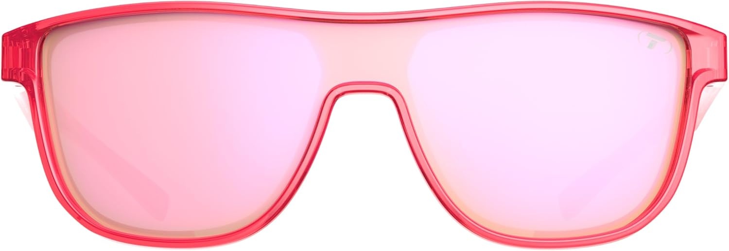 Tifosi Sizzle Tangle Free Sport Sunglasses – Ideal For Running, Cycling, Golf, Pickleball, Tennis and Trendy Lifestyle Look(Neon Radiant Rose (Pink Mirror Lens With Ar))