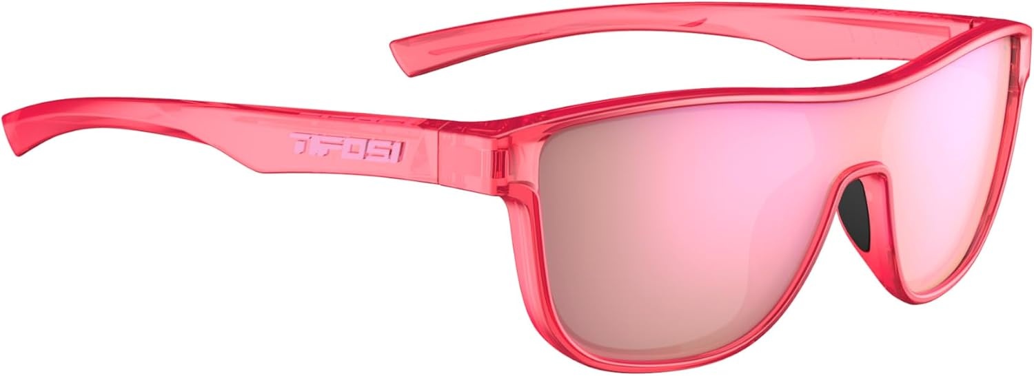 Tifosi Sizzle Tangle Free Sport Sunglasses – Ideal For Running, Cycling, Golf, Pickleball, Tennis and Trendy Lifestyle Look(Neon Radiant Rose (Pink Mirror Lens With Ar))