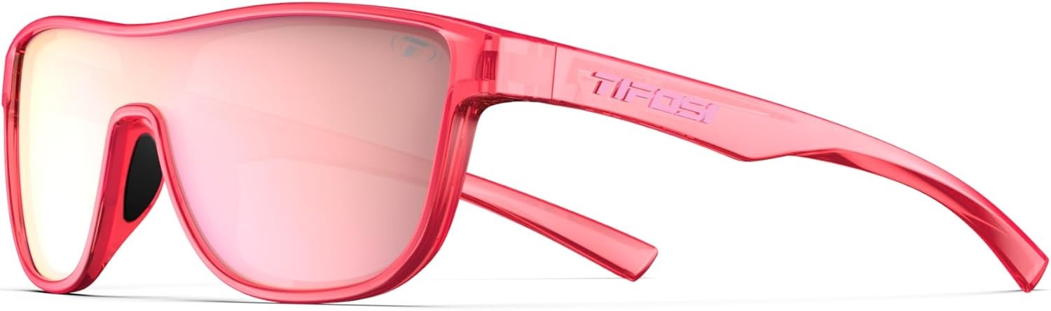 Tifosi Sizzle Tangle Free Sport Sunglasses – Ideal For Running, Cycling, Golf, Pickleball, Tennis and Trendy Lifestyle Look(Neon Radiant Rose (Pink Mirror Lens With Ar))